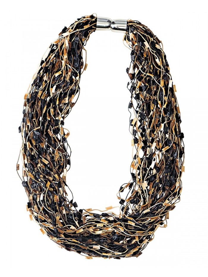 Renshun Accessories Confetti Magnetic Necklace Scarf - Tan - CL185AHRY7C