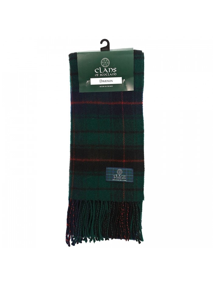 Clans Of Scotland Pure New Wool Scottish Tartan Scarf Davidson (One Size) - CT123H48TGJ