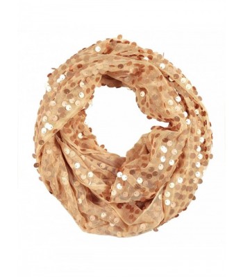 Cozzy Land Sequin Embellished Infinity Scarf - Pink - CF11IVZV6KB