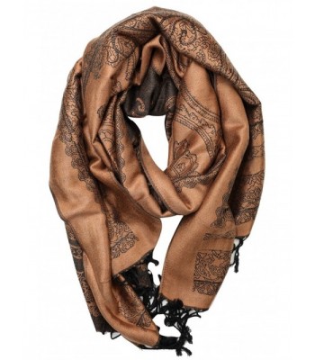 Achillea Elegant Reversible Paisley Pashmina in Cold Weather Scarves & Wraps