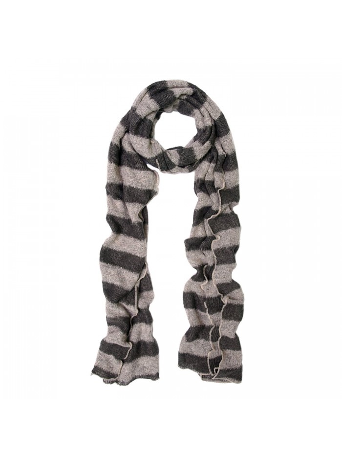 Premium Long Soft Knit Striped Scarf - Different Colors Available - Taupe - CB11H43D41P