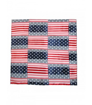 CTM Womens Stripes American Square in Fashion Scarves