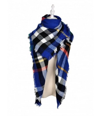 LIYZU Women's Tassels Soft Plaid Tartan Gorgeous Shawl - 3 - CM188RM88IM