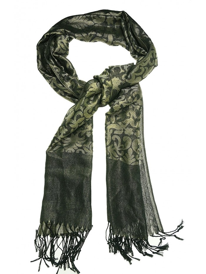 Style & Co. Women's Metallic Jacquard Evening Wrap Scarf - Gold / Black - CI1266YBY4L