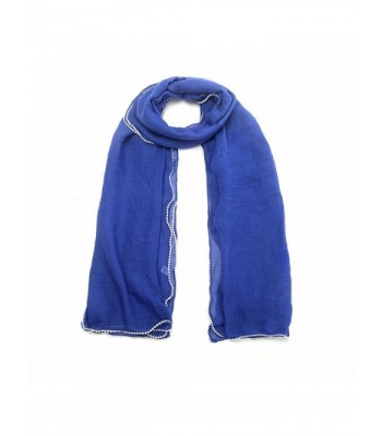 Ladies CRINKLE Effect Delicate Pashmina - Royal Blue - CT12I1KSH9N