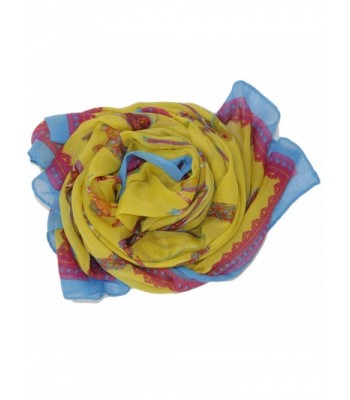 Bucasi Safari Inspired Yellow Magenta in Fashion Scarves