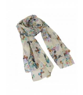 HENGSONG Butterfly Chiffon Scarves 61x23inches