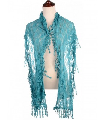 Womens Fashion Floral Pattern Turquoise in Fashion Scarves