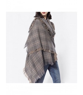 Womens Fashion Plaid Blanket Scarves