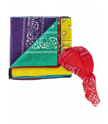 Dozen Paisley Bandanas + One Pre-tied Paisley Bandana Biker Du Rag ...