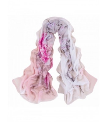 Reversible China Rose Chiffon Voile Lady Shawl Women Scarf for Clothes ...