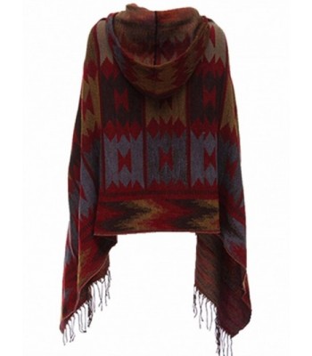 Bohemian Collar Poncho Jacket Orange in Wraps & Pashminas