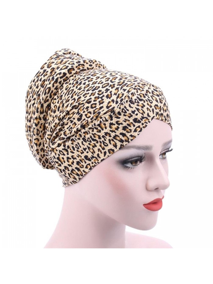 DEESEE Women Muslim Stretch Turban Hat Chemo Cap Hair Loss Head Scarf Wrap Hijib Cap - E - CY18546CG8O