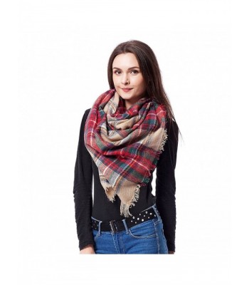 Moxeay Fashion Women Warm Long Blanket Oversized Tartan Scarf Pashmina - 2 - C111V6UUFA9