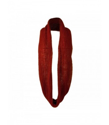 Knit Snood Solid Scarf Rust in Cold Weather Scarves & Wraps