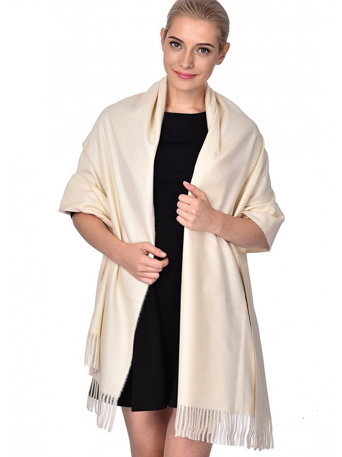 ADVANOVA Ideal Gift for Women Cashmere Feel Large Blanket Scarf Spring Evening Wrap - White (Gift Box) - CQ186D8Y2UR