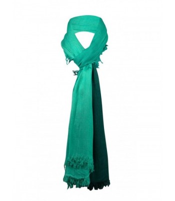 Style & Co. Women's Frayed Edge Ombre Wrap Scarf - Green/Teal - C7129FMS9E9