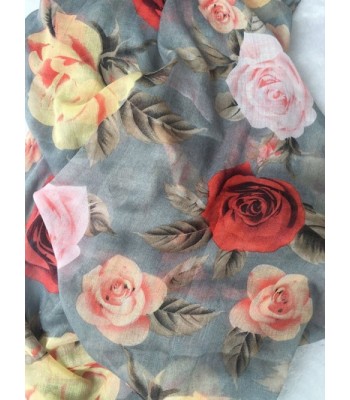 GERINLY Blossom Print Womens Flower in Fashion Scarves