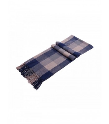 Nanxson(TM) lady/ women scarf Fashion Scarves Plaid Design WJ0050 - Bluegrey - C011PVT85A3