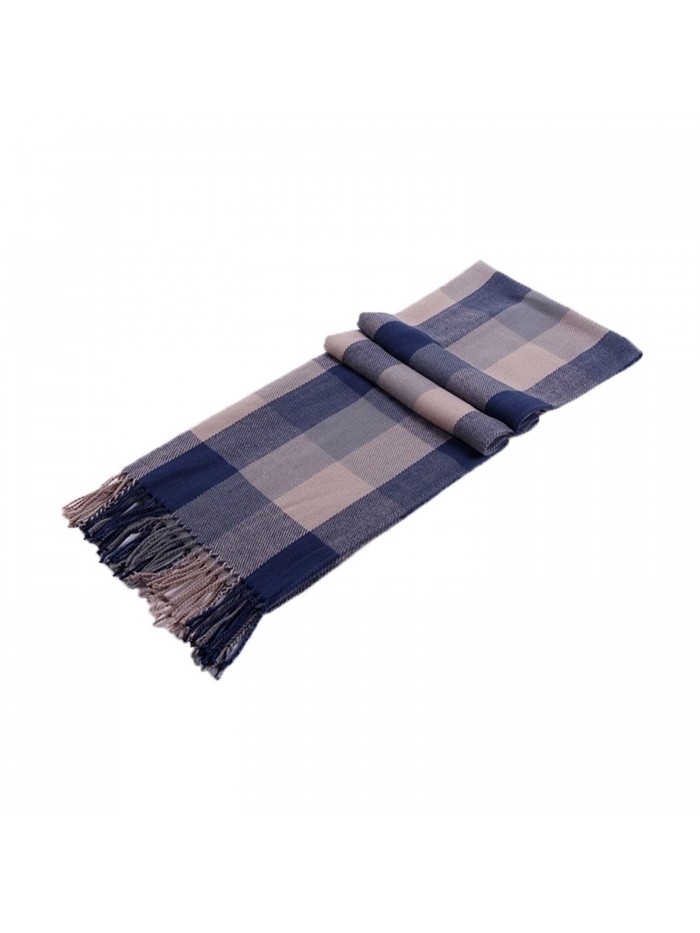 Nanxson(TM) lady/ women scarf Fashion Scarves Plaid Design WJ0050 - Bluegrey - C011PVT85A3