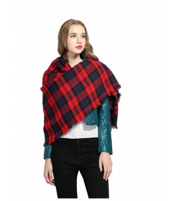 Luxina Large Tartan Square Pashmina