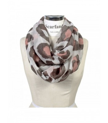 Scarfand's Classic Leopard Print Infinity Scarf - Pale Print Pink Spot - CD180OLI6T6