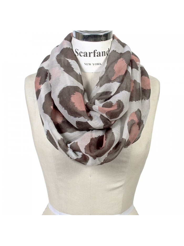 Scarfand's Classic Leopard Print Infinity Scarf - Pale Print Pink Spot - CD180OLI6T6