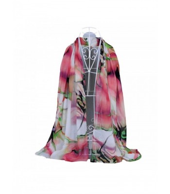 XUANOU Chiffon Scarf Fashion Lady Long Wrap Women's Shawl Scarves - Pink - CY12MNR2KY3