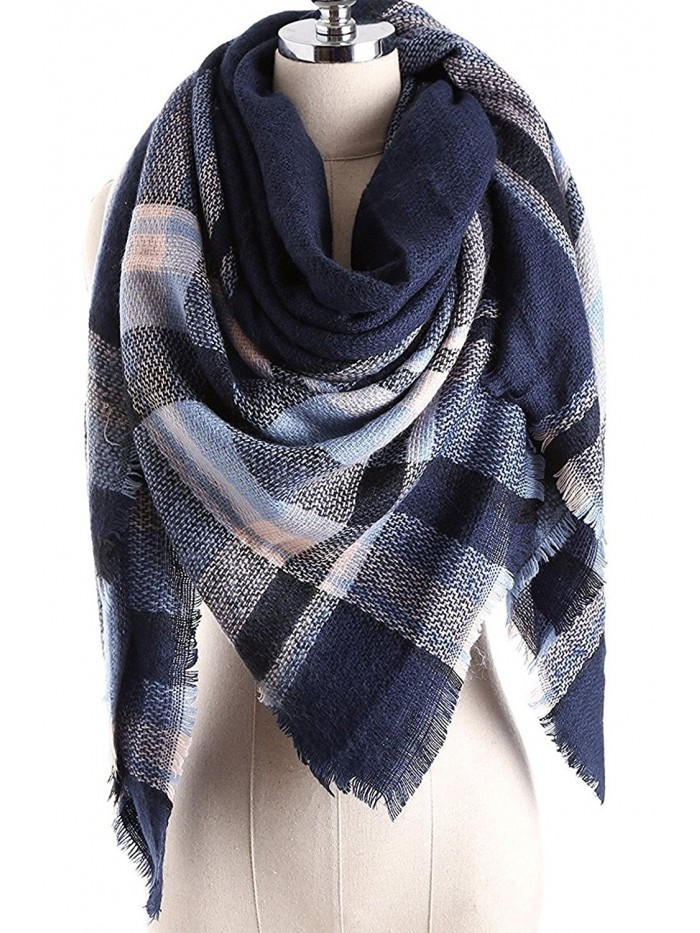 Women's Classic Plaid Tartan Grids Scarf Large Blanket Winter Wraps Shawl - Plaid 50 - C11888L29SQ