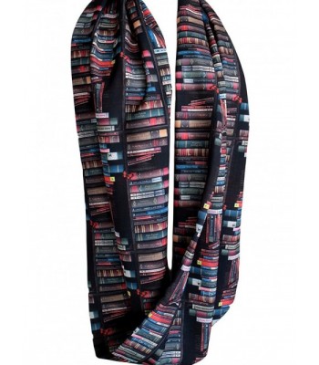 Etwoas Bookshelf Black Infinity Circle in Fashion Scarves