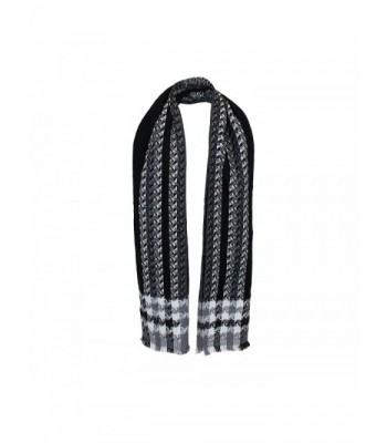 Black Woven Houndstooth Blanket Scarf in Wraps & Pashminas