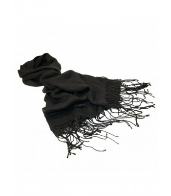 TrendsBlue Elegant Solid Viscose Fringe in Fashion Scarves