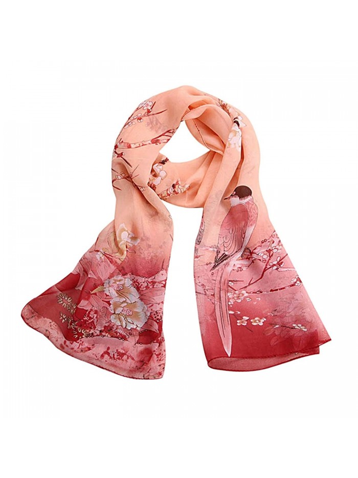 Qingfan Lightweight Scarves Fashion Stylish - Pink - CD185QU8DQT