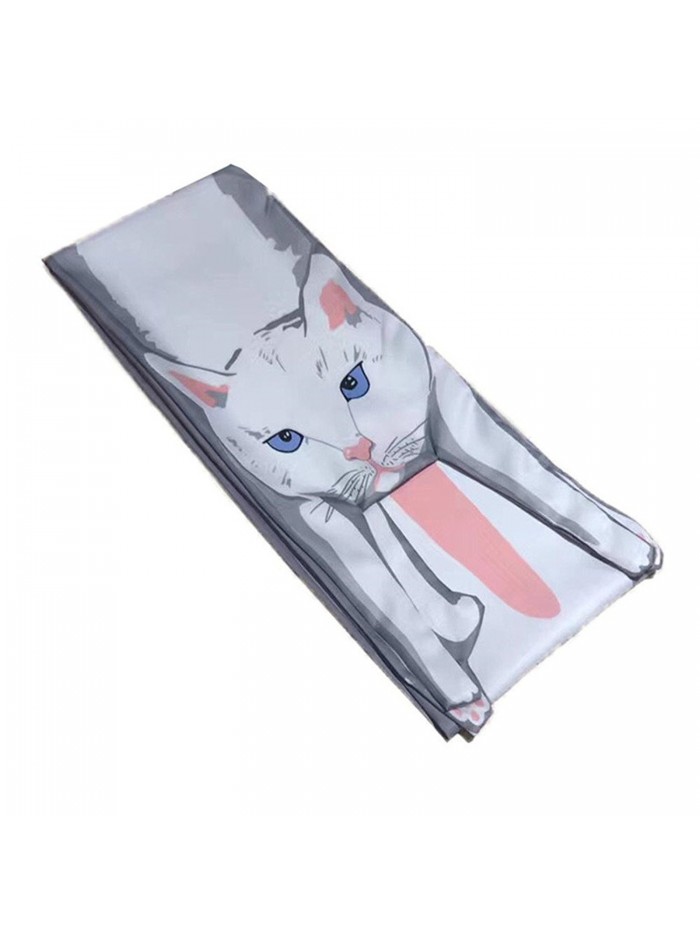 WeeH Silk Scarfs for Women Fun Animal Lightweight Scarf Winter Summer Scarves - Cat - CO186YRU0NT