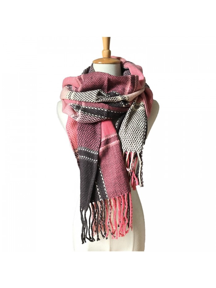 Women's Plaid Blanket Scarf Winter Big Tartan Wrap Shawl - Color 5 - CE183TSX29U