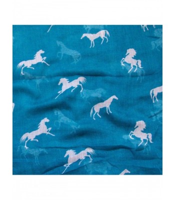 Horses Print Viscose Scarf CSJ L 50