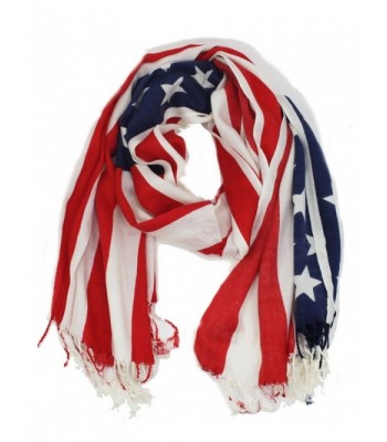 Soft American USA Flag Print Wrap Shawl Scarf 80 " x 29" - CD12BVCROVF