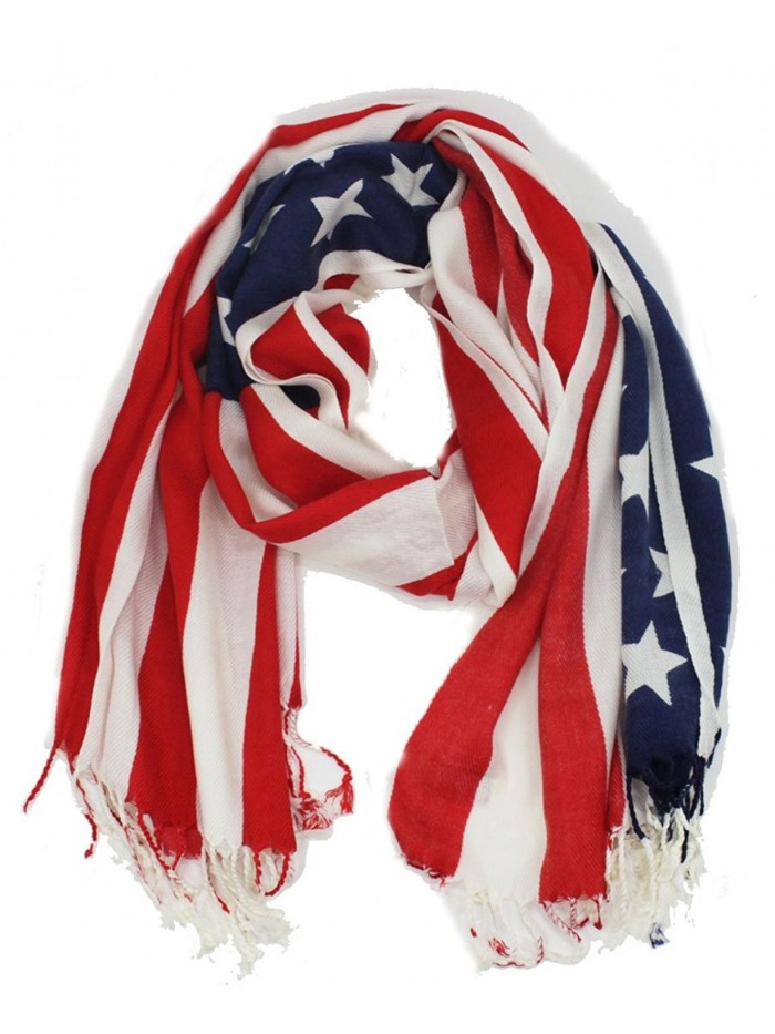 Soft American USA Flag Print Wrap Shawl Scarf 80 " x 29" - CD12BVCROVF