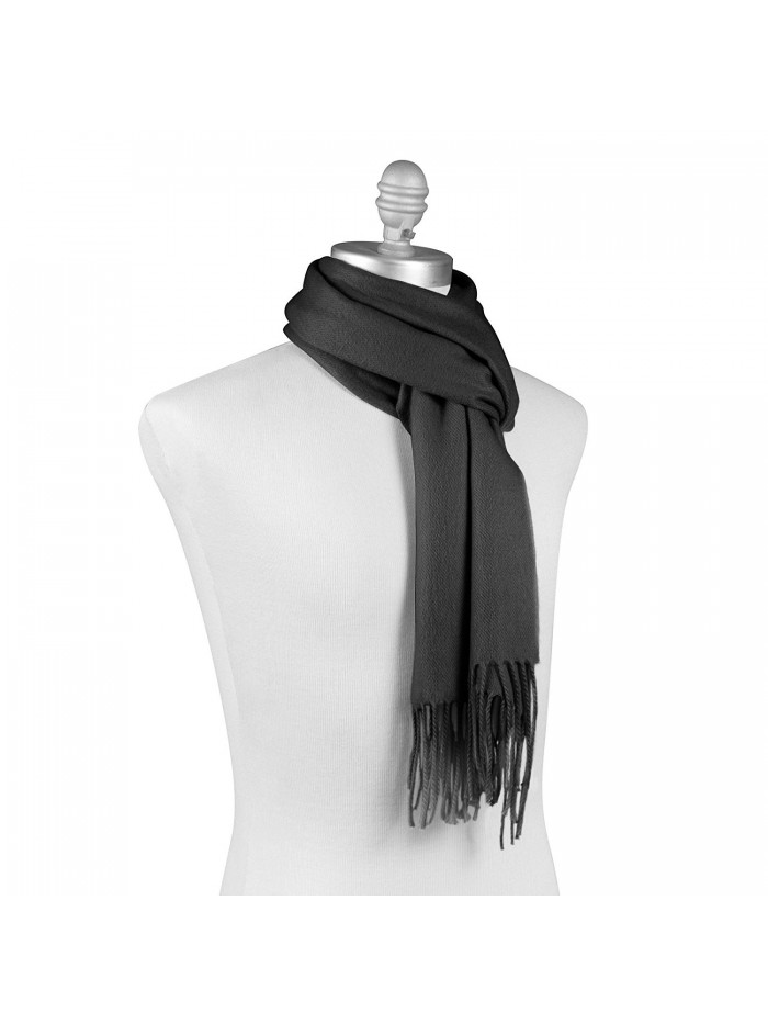 K&OumlLN Cashmere Wool Scarf for Woman and Men - Premium Quality 100% Pashmina Cashmere - Grey - C012D8TACLR