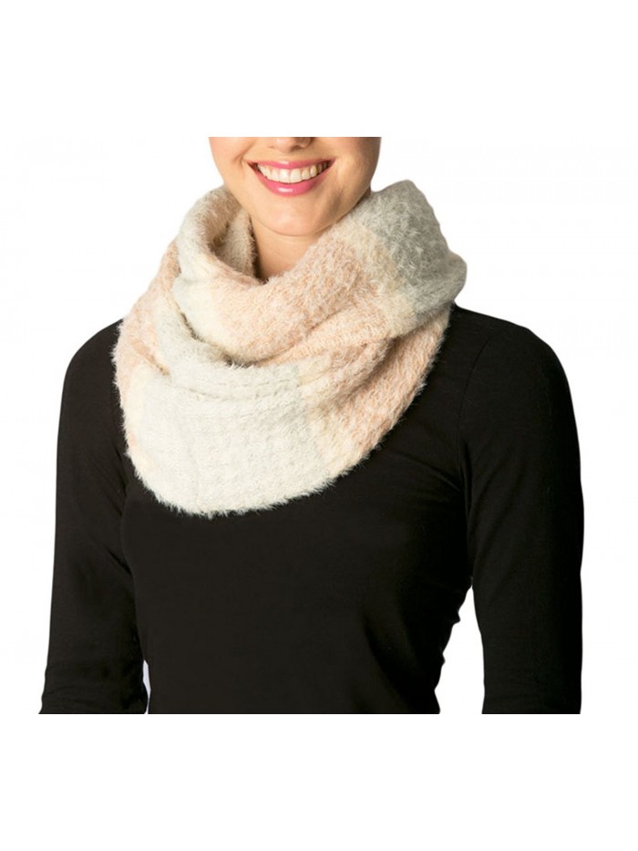 Apparelism Women's Premium Winter Super Soft Fuzzy Knitted Infinity Loop Neck Scarf. - Mint - C2186IRLGLW