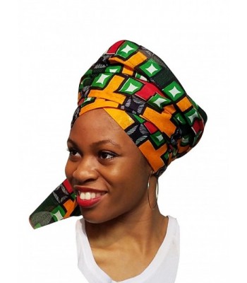 Orange Green African Ankara Multicolor