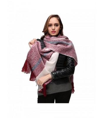 Large Winter Scarf Women Scarves - INvench Cozy Soft Cashmere Plaid Blanket Wrap Shawl for Women Girls - B - CN187X9733T