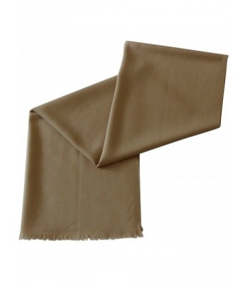 Solid Color Design 100% Wool 2 Ply Shawl Pashmina Scarf Wrap Stole CJ Apparel NEW - Beige - CE1279IELON