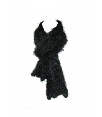 CTM Women's Magic Scarf Knit Hood Wrap Scarf - Black - CD112KU1ZQ3