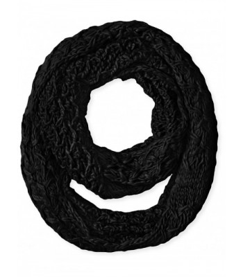 Nine West Women's Chunky Zig Zag Knit Infinity - Black - CQ11YVQA5FF