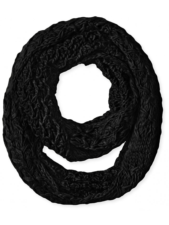 Nine West Women's Chunky Zig Zag Knit Infinity - Black - CQ11YVQA5FF