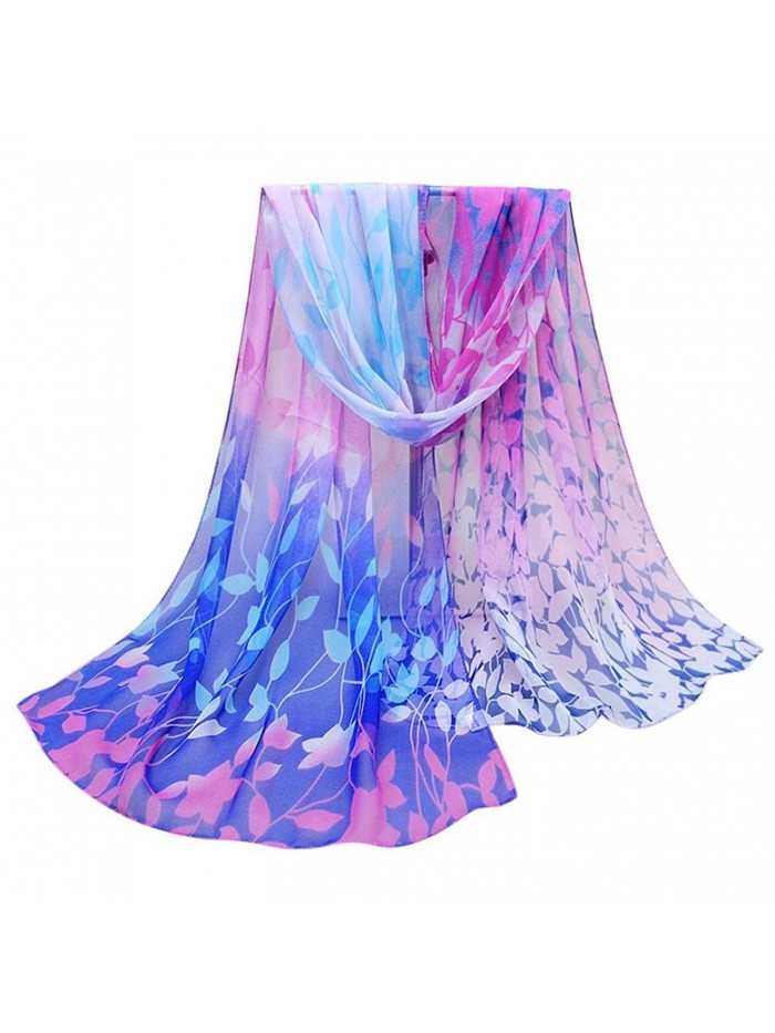 Women Autumn Winter Scarf Lady Chiffon Cotton Scarves Vovotrade - Blue - CS128N66EJP