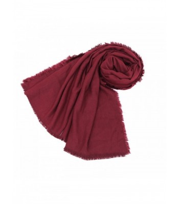 BEKILOLE Cashmere Wrapping Neckwear Wine Red in Fashion Scarves