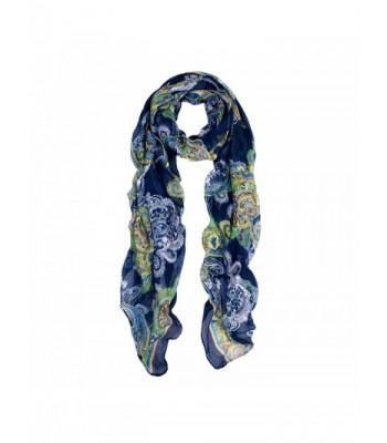 Elegant Vintage Paisley Graphic Scarf - Different Colors Available - Navy - CI11AD8MH29