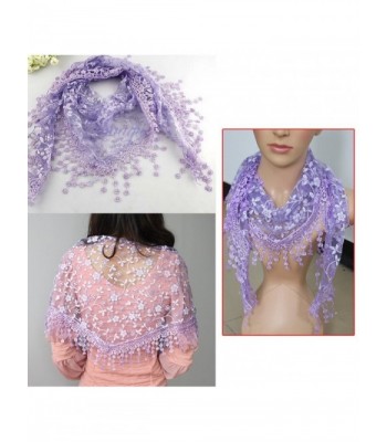 Fashion Triangle Floral Lightweight purple in Fashion Scarves